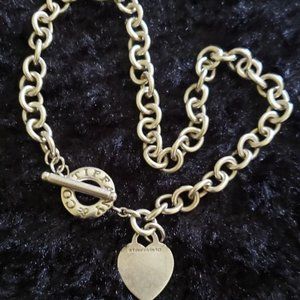 SOLD      TIFFANY & CO Sterling Silver TOGGLE CHAIN CHOKER Necklace